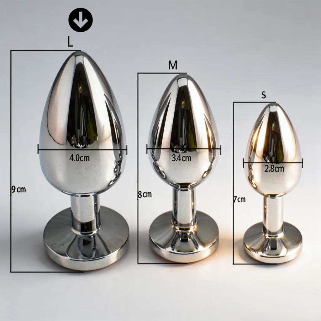 Plug Dilatador Anal Acero Strass – Metalico - Grande