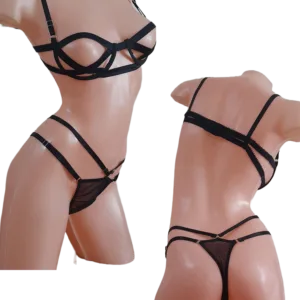 Conjunto Lenceria Abierto (art 2025) Talle 85 al 120: imagen 5