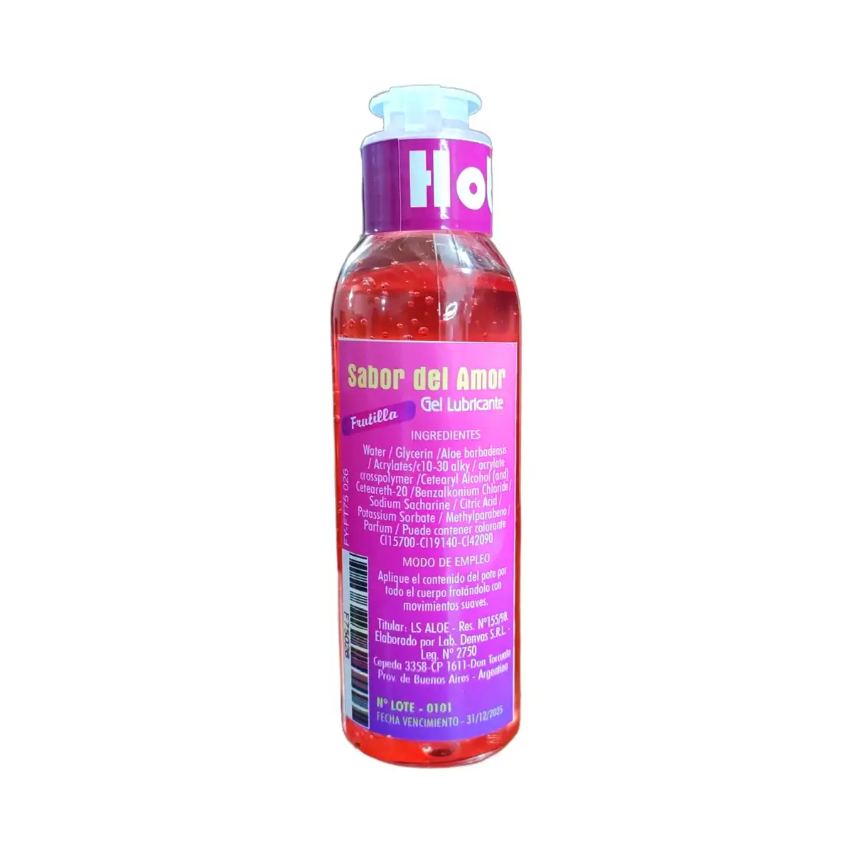 Gel Comestible Lubricante Frutilla Saborizado Masajes FYL - Imagen 2