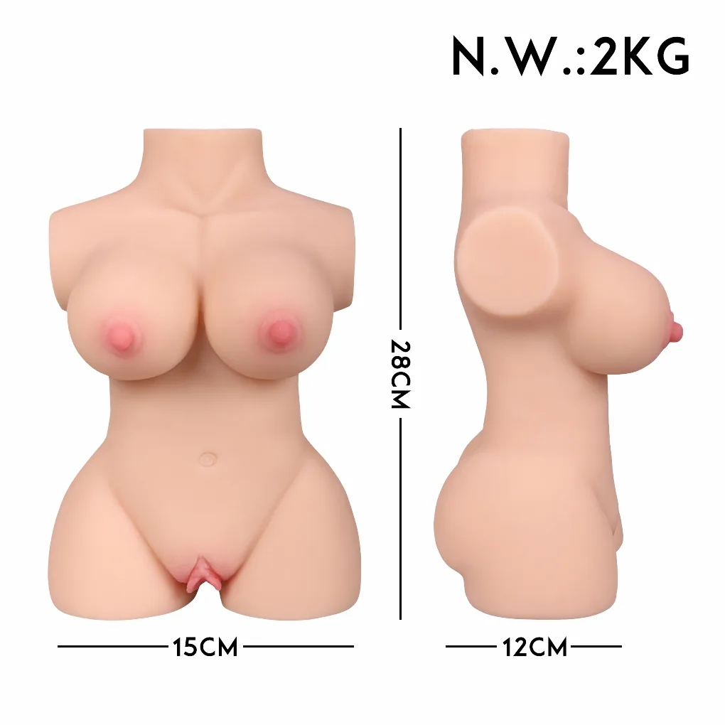 Masturbador pecho vagina ano 28cm - Imagen 2