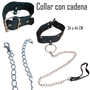 Collar Con Cadena de Cuero: imagen 3