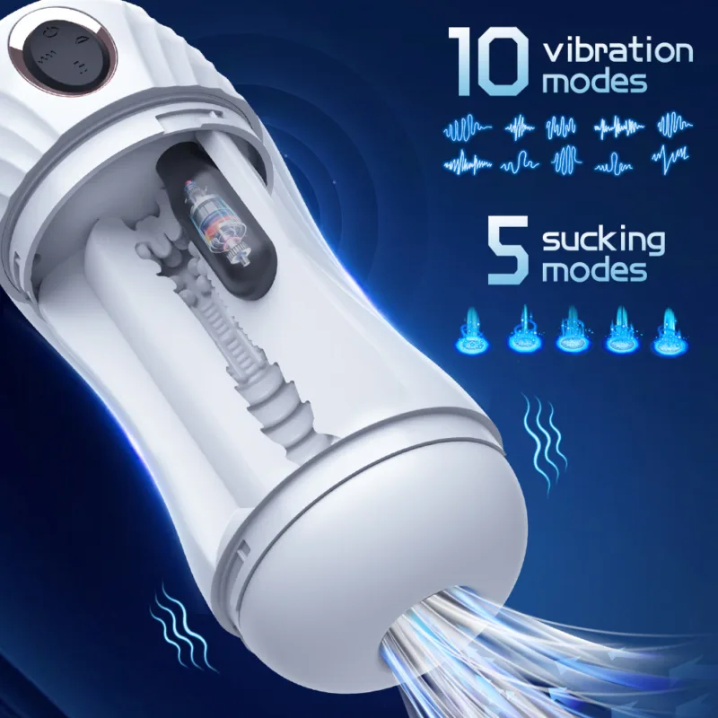 Masturbador Succionador Vibrador Gemidos