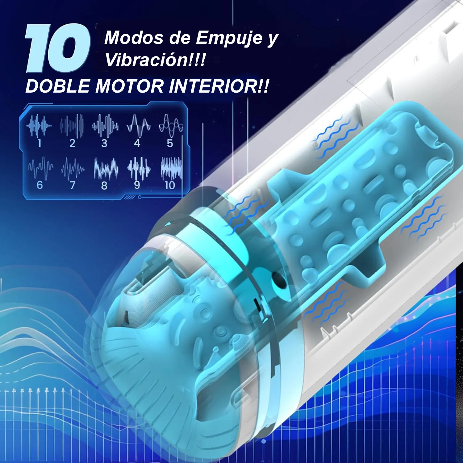 Masturbador Masculino con Vibración y Movimiento tipo Joystick para Celular - Imagen 4