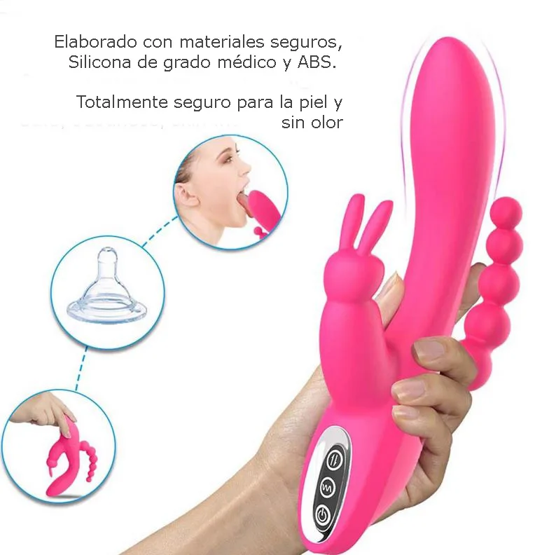Vibrador Rabbit Triple - Recargable USB